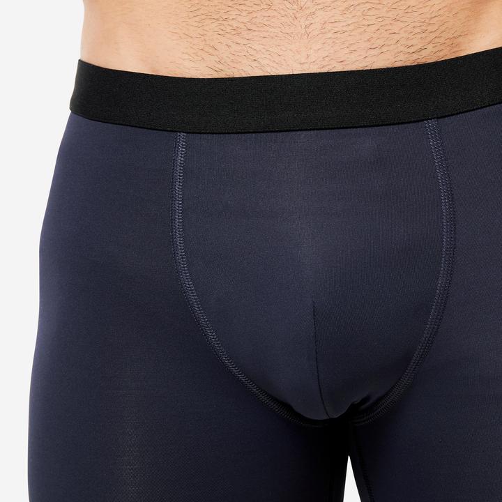 Actual product image Decathlon Functional pants boxer shorts men's breathable 3-pack - navy/blue/khaki (L, pack of 3)