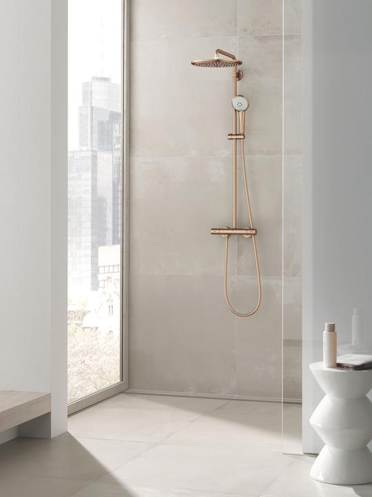 Produktbild Grohe Euphoria Duschsystem mit Thermostat - Warm Sunset Gebürstet (26075DL0)