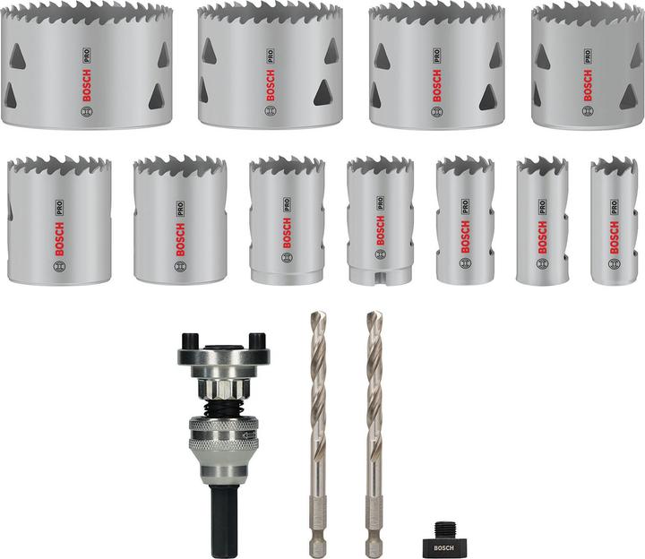 Produktbild Bosch Professional Zubehör PRO Multi Material Lochsäge Q-Lock Halter-Set, 15-tlg.