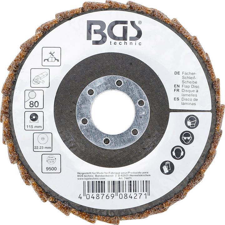 Image du produit BGS Disque à lamelles | non-tissé | Ø 115 mm | grain 80 (K 80)