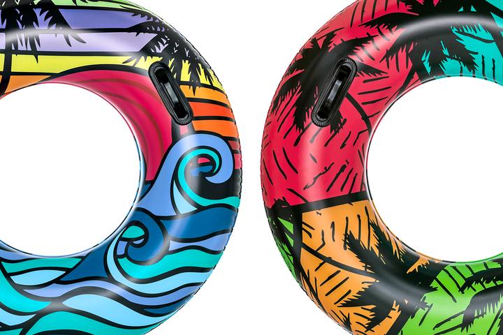 Actual product image Bestway 36350 / 23 Inflatable Toy for Pool & Beach Multicoloured Pattern Floating Tube