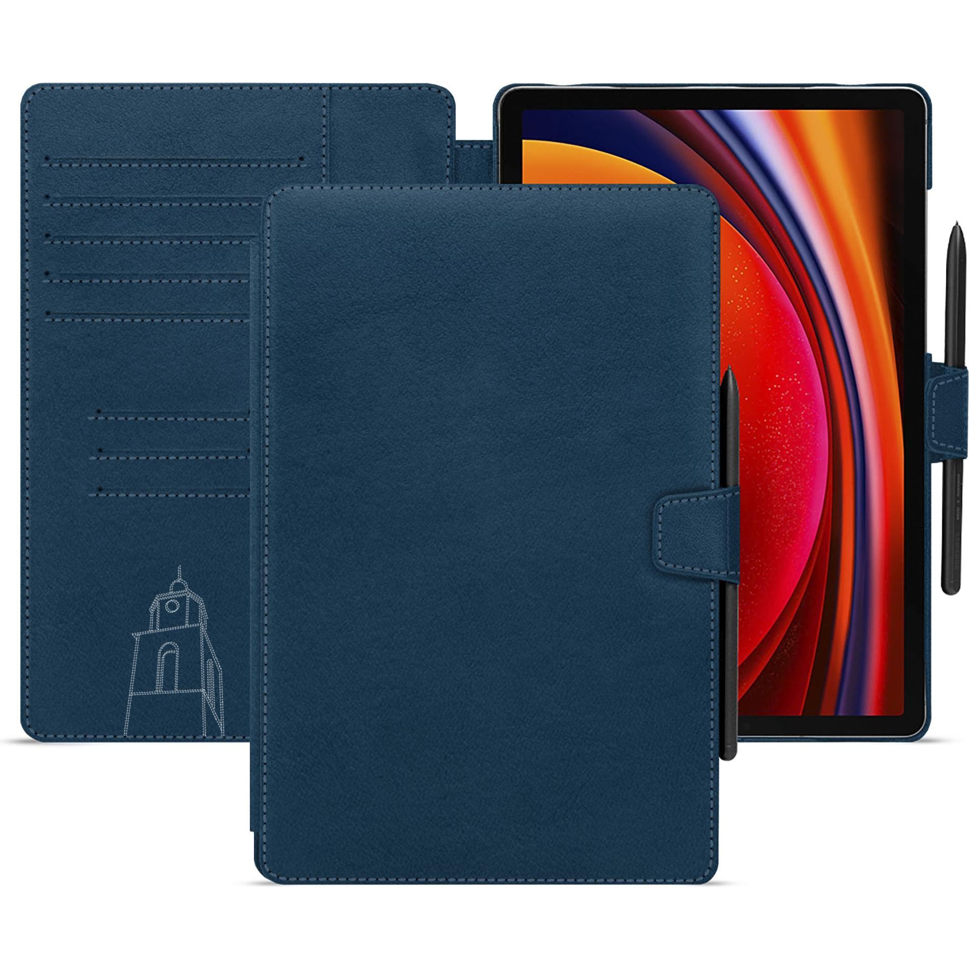 Noreve Lederschutzhülle Samsung Galaxy Tab S9 (Galaxy Tab S9), Tablet Hülle, Blau