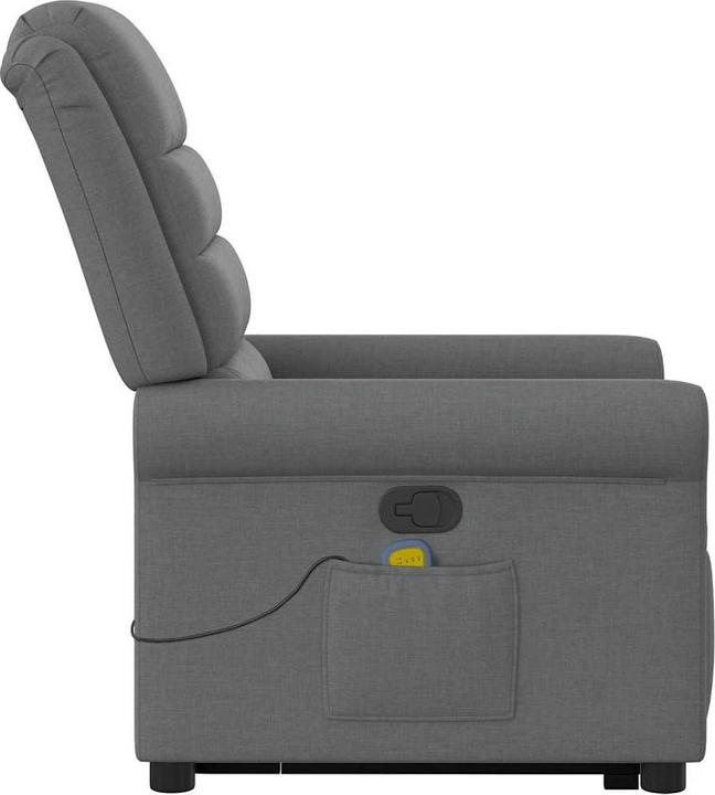 Immagine prodotto vidaXL Poltrona massaggiante con ausilio per la risalita in tessuto grigio scuro