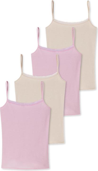 Actual product image Schiesser 4 Pack Cotton Lace Spaghetti Top (48, 4XL)