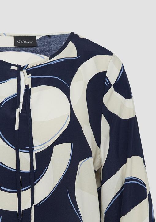 Actual product image S.Oliver Bluse Gemusterte Viskosebluse mit Bindeband (40)