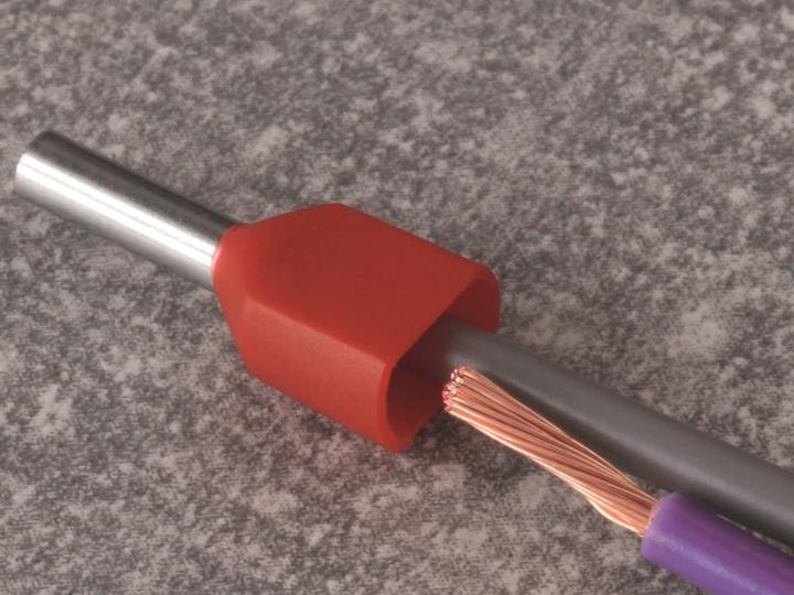 Produktbild Quadrios 22C435 Zwillings-Aderendhülse 1 mm² Teilisoliert Rot 1 Set