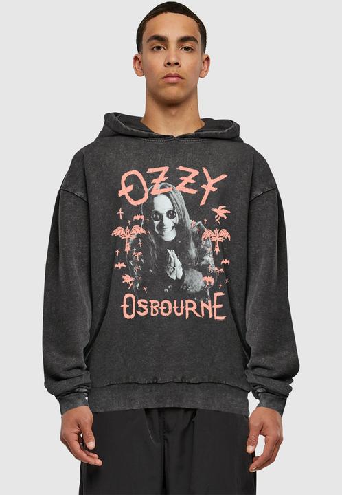 Produktbild Merchcode Ozzy Osbourne - Pink Bat Acid Washed Oversize Hoody - 195283 (XL)