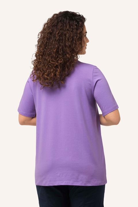 Immagine prodotto Ulla Popken T-shirt dal taglio svasato con scollo rettangolare e mezze maniche (42, 44)