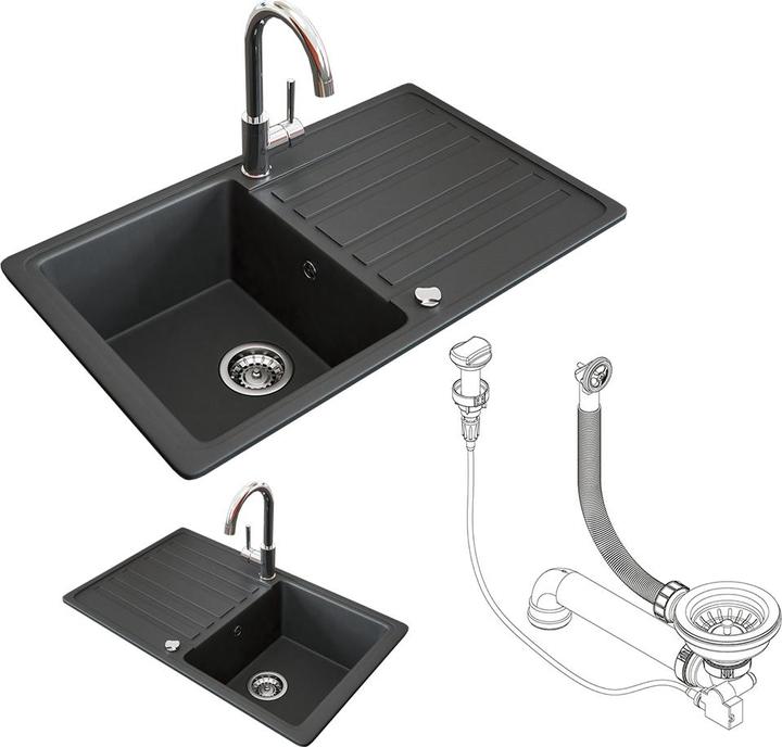 Produktbild Bergström Spülbecken (Einbauspüle, 46 cm, 76 cm)