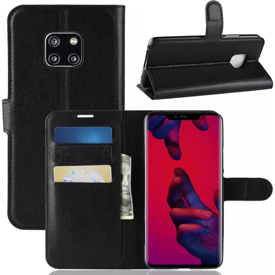 Screenguard Huawei Mate 20 Pro Leather Guard Lederhülle (Huawei Mate 20 Pro), Smartphone Hülle, Schwarz