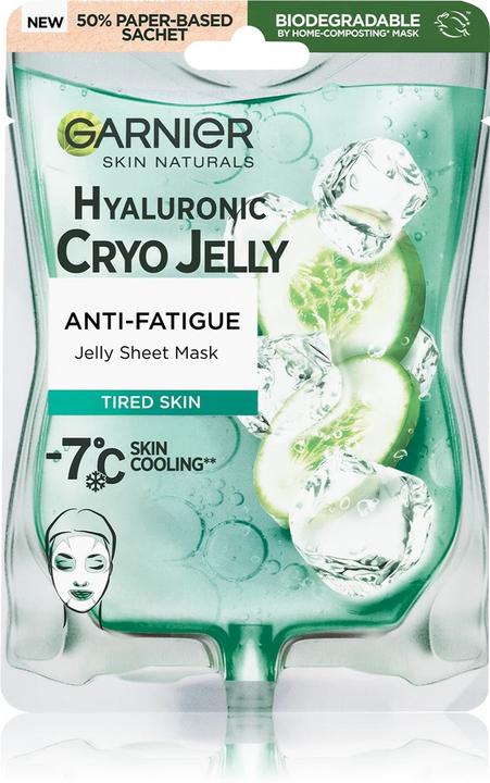 Actual product image Garnier Textile face mask with cooling effect -7 °C Hyaluronic Cryo Jelly (Jelly Sheet Mask) 27 g (27 g)
