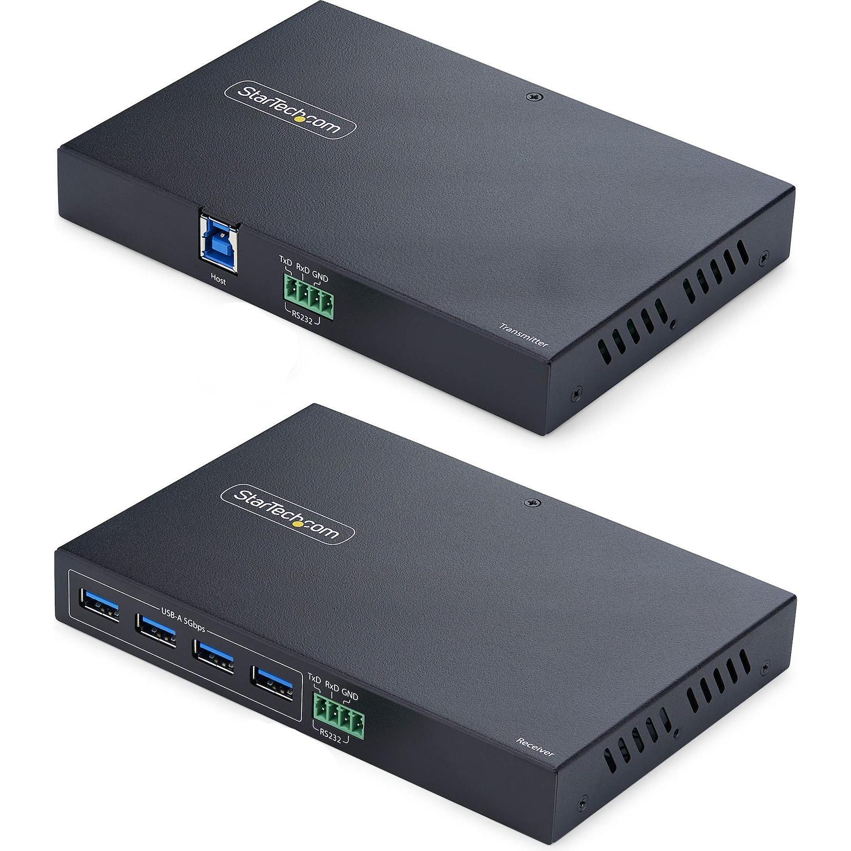 StarTech 4-PORT USB 3.0 EXTENDER (USB-A, 4 porte), Docking station + Hub USB, Nero