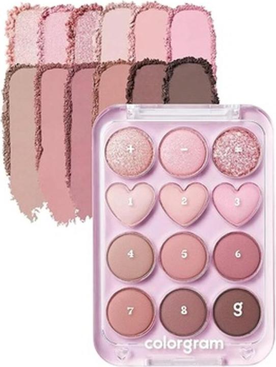 Actual product image Colorgram Pin Point Eyeshadow Palette Ultra-Blendable Matte (Pink and mauve)