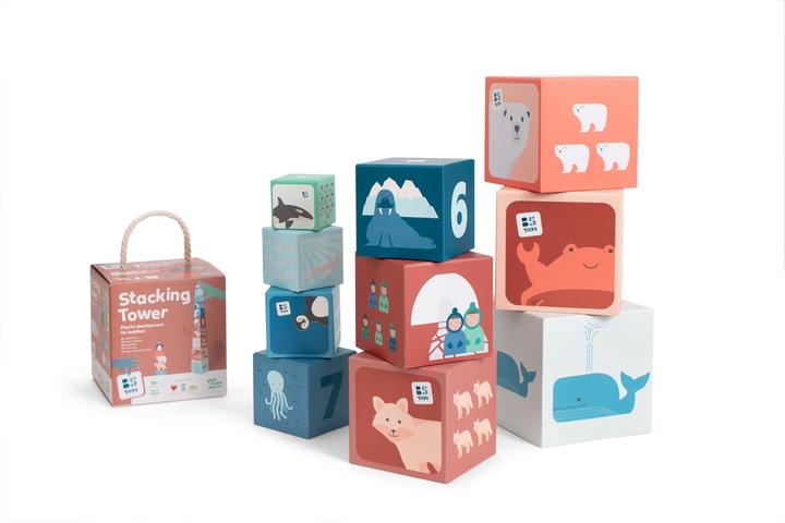 Actual product image BS Toys Stacking tower game