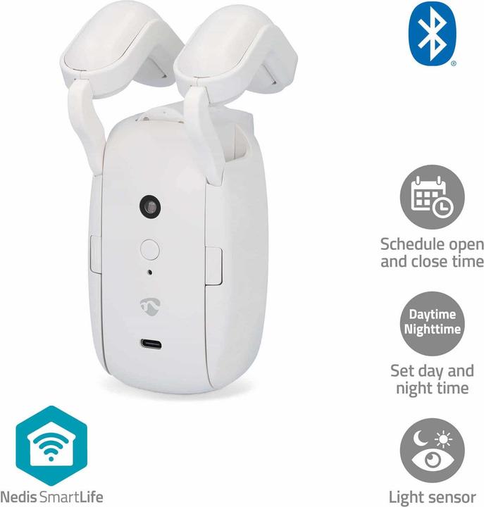 Image du produit Nedis SmartLife Robot Rideau | Barre à Rideaux | Rideaux Horizontaux | Alimenté par Piles / Electricité