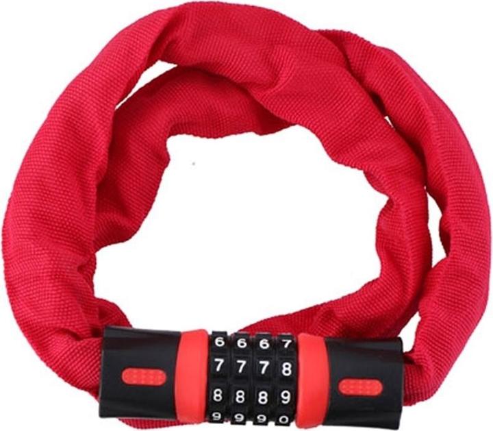 Actual product image Dunlop - Ketten- und Kombinationsfahrradschloss (Rot)