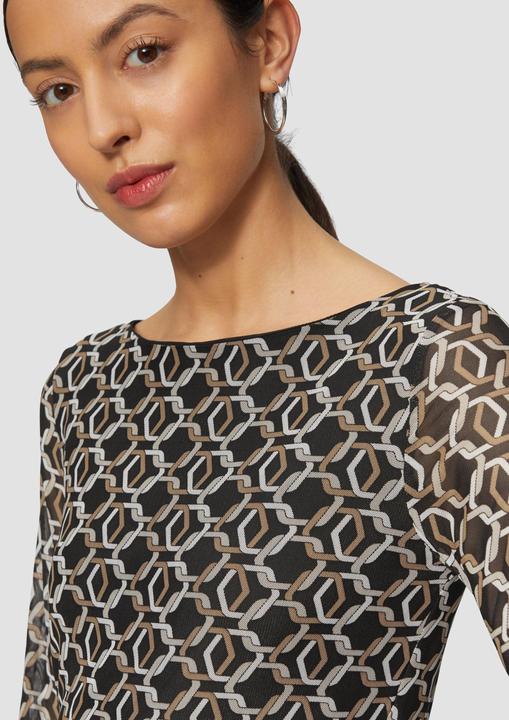 Image du produit S.Oliver T-Shirt Longsleeve aus Mesh im Slim Fit (44)