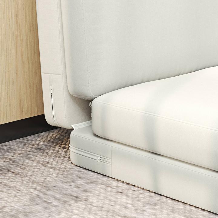 Immagine prodotto Homcom Bodensofa Polyester, Schaumstoff Cremeweiss