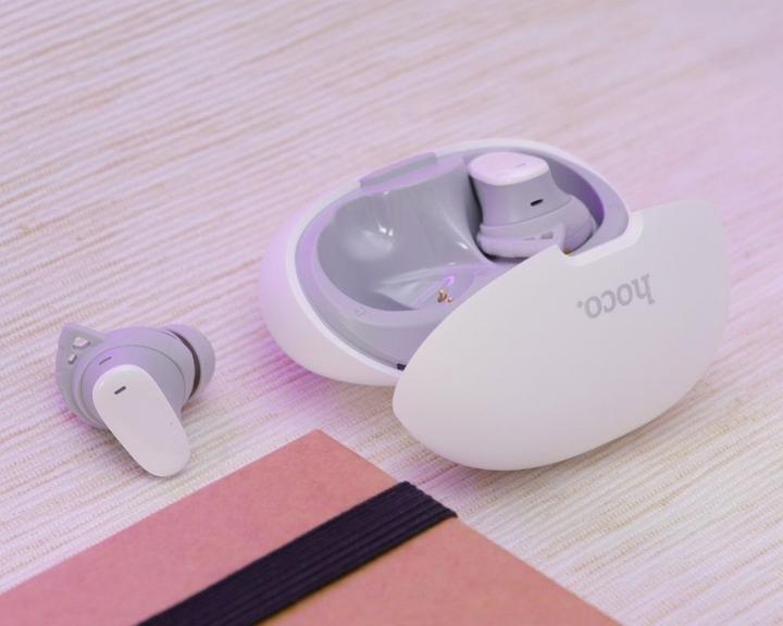 Actual product image Hoco Wireless headphones wireless earphones bluetooth TWS EW203 white (7 h, Wireless)