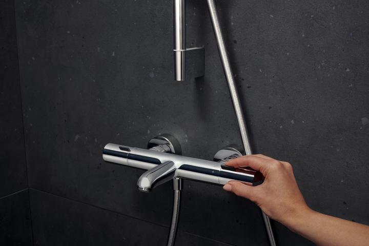 Produktbild hansgrohe Ecostat Fine Wannenthermostat, Ausladung 177mm, Aufputz, 2 Verbraucher