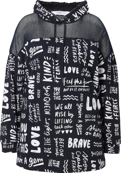 Image du produit Angel of Style Long-Hoodie, oversized, Wording-Muster, Kapuze (46)