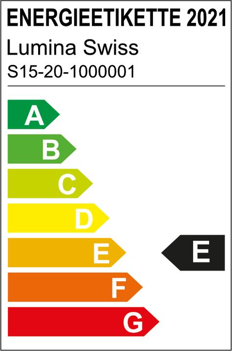 Label énergétique Lumina Swiss Kit bande LED 20m HD Long 700lm/m 3000K 24V IP20 Deluxe (Blanc chaud, 2000 cm, Intérieur)