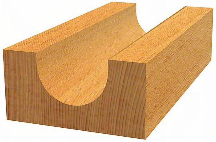 Produktbild Bosch Professional Zubehör Hohlkehlfräser, 1/4-Zoll, R1 8 mm, D 15,9 mm, L 12,3 mm, G 45 mm