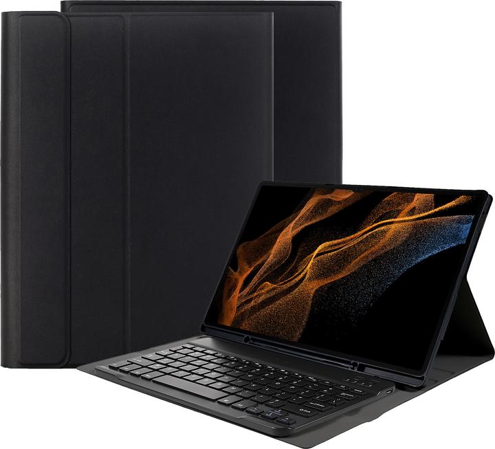 Produktbild Samsung Galaxy Tab S8 Ultra hoes met toetsenbord - AZERTY toetsenbord Zwart (Galaxy Tab S8 Ultra)