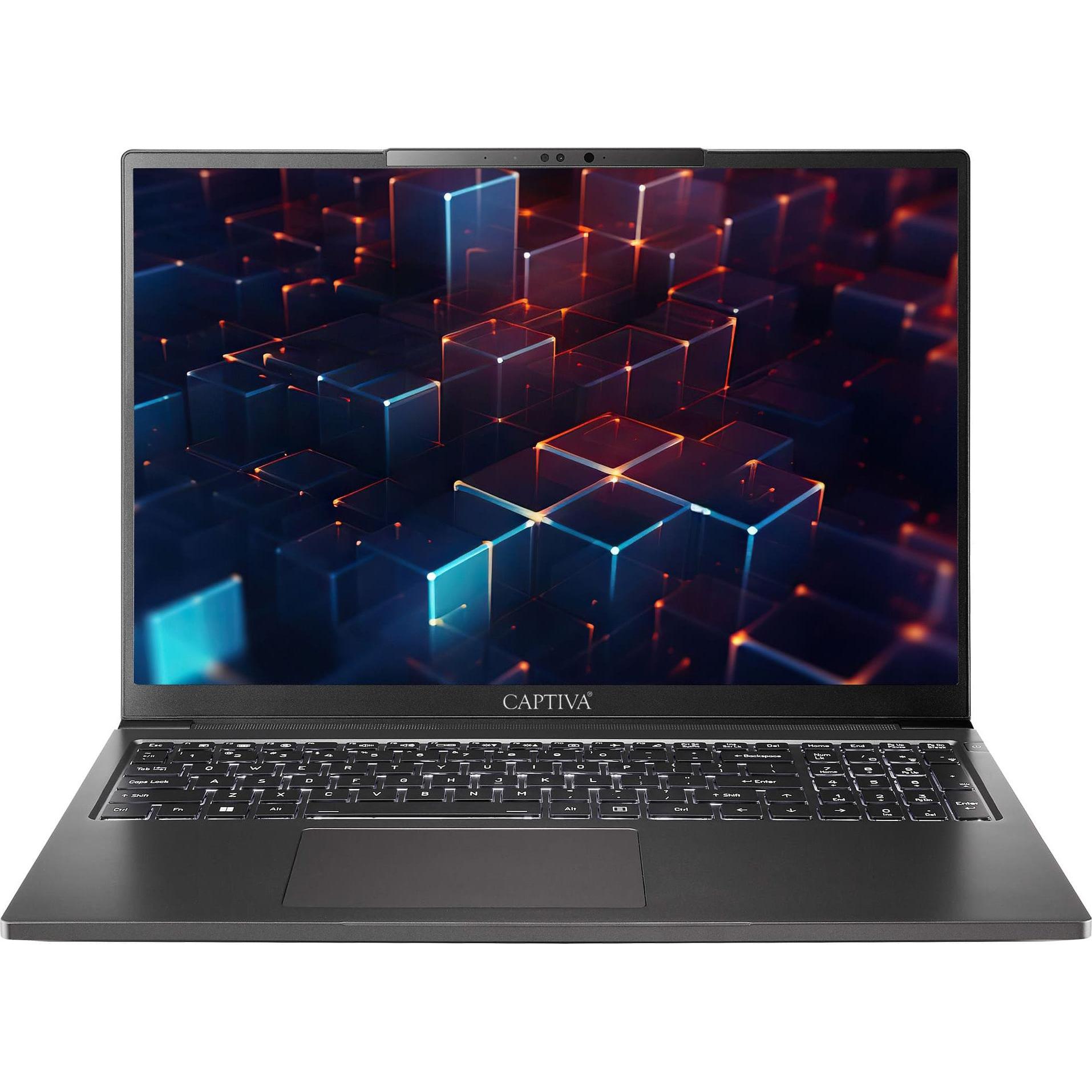 Captiva Power Starter I82-636 Core i7 Iris Xe Graphics (16", Intel Core Ultra 7 155U, 24 GB, 500 GB, DE), Notebook, Grau