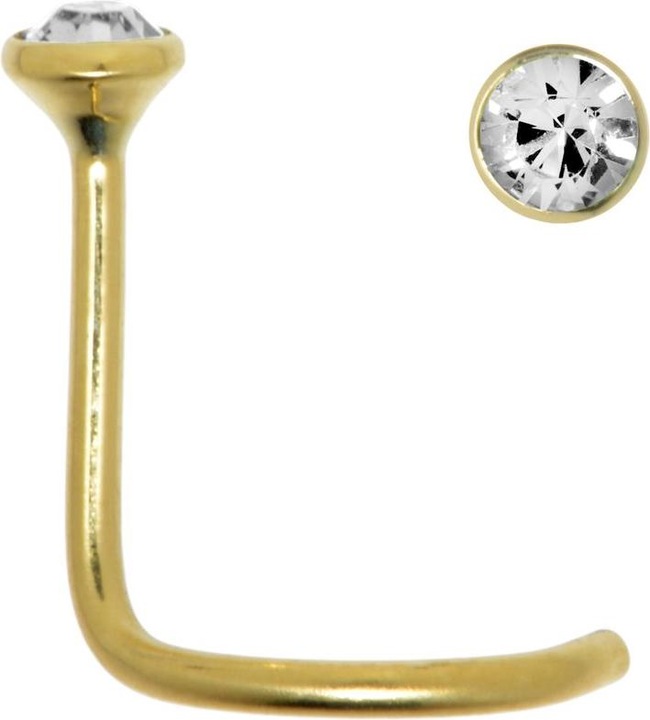 Produktbild Bijouteria Nasenpiercing (Gold, Kristall)