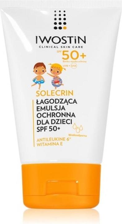 Immagine prodotto Iwostin Solcrin, emulsione protettiva per bambini, SPF 50+, 100 ml (Crema solare, SPF 50, 100 ml)