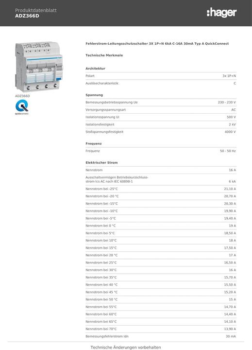 Actual product image Hager FI/LS switch