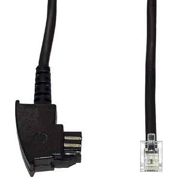 E+P T 44/3 3m Schwarz Telefonkabel, Telefon Zubehör