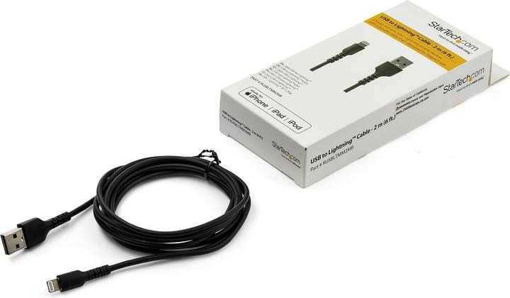 Image du produit StarTech 6.6 ft. (2 m) USB to Lightning Cable - A (2 m, USB 2.0)