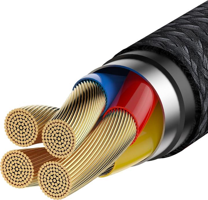 Actual product image Baseus Cafule HW Quick Charging Data cable USB Double-sided Blind Interpolation For Type-C 40W 1m Gray b... (1 m, 40 W)