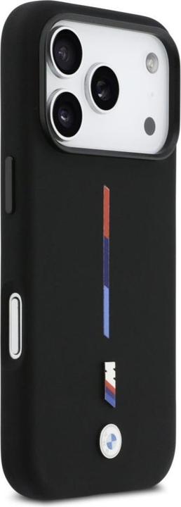 Produktbild BMW M Silicon Tricolor Line MagSafe Case for iPhone 17 Pro Black (Apple iPhone 17 Pro)