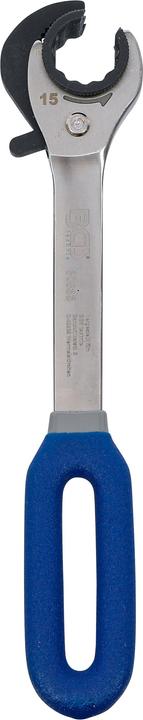 Actual product image BGS Ratchet Ring Spanner, open 15 mm (10 mm)