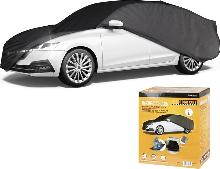 Produktbild CarComfort Autoplane Indoor Fleece, PKW-Abdeckplane Kombi Gröe L grau/schwarz