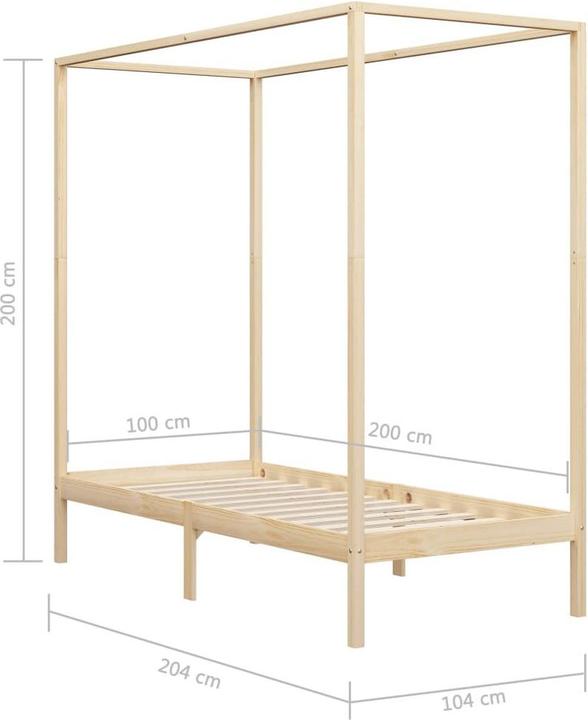 Produktbild vidaXL Bettgestell (100 x 200 cm)