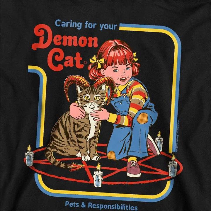Produktbild Steven Rhodes Caring For Your Demon Cat Kapuzenpullover (128)