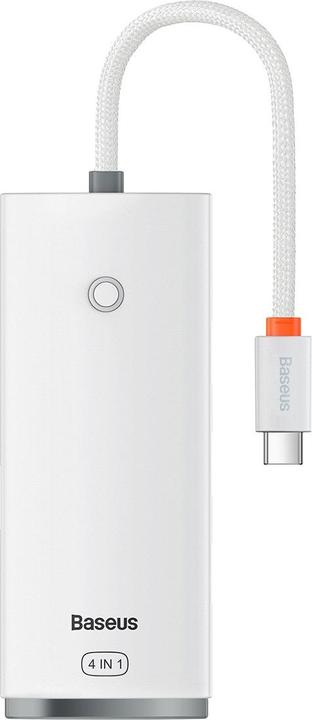 Produktbild Baseus Lite Series 4-Port Type-C HUB Adapter (Type-C to USB 3.0*4) 25cm White (USB-C, 4 Ports)