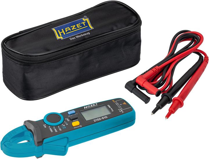 Produktbild HAZET Stromzange ∙ digital 2152-610 ∙ L x B x H: 34 mm x 60 mm x 175 mm (CAT II 600V, CAT III 300V, Zangenstrommesser)