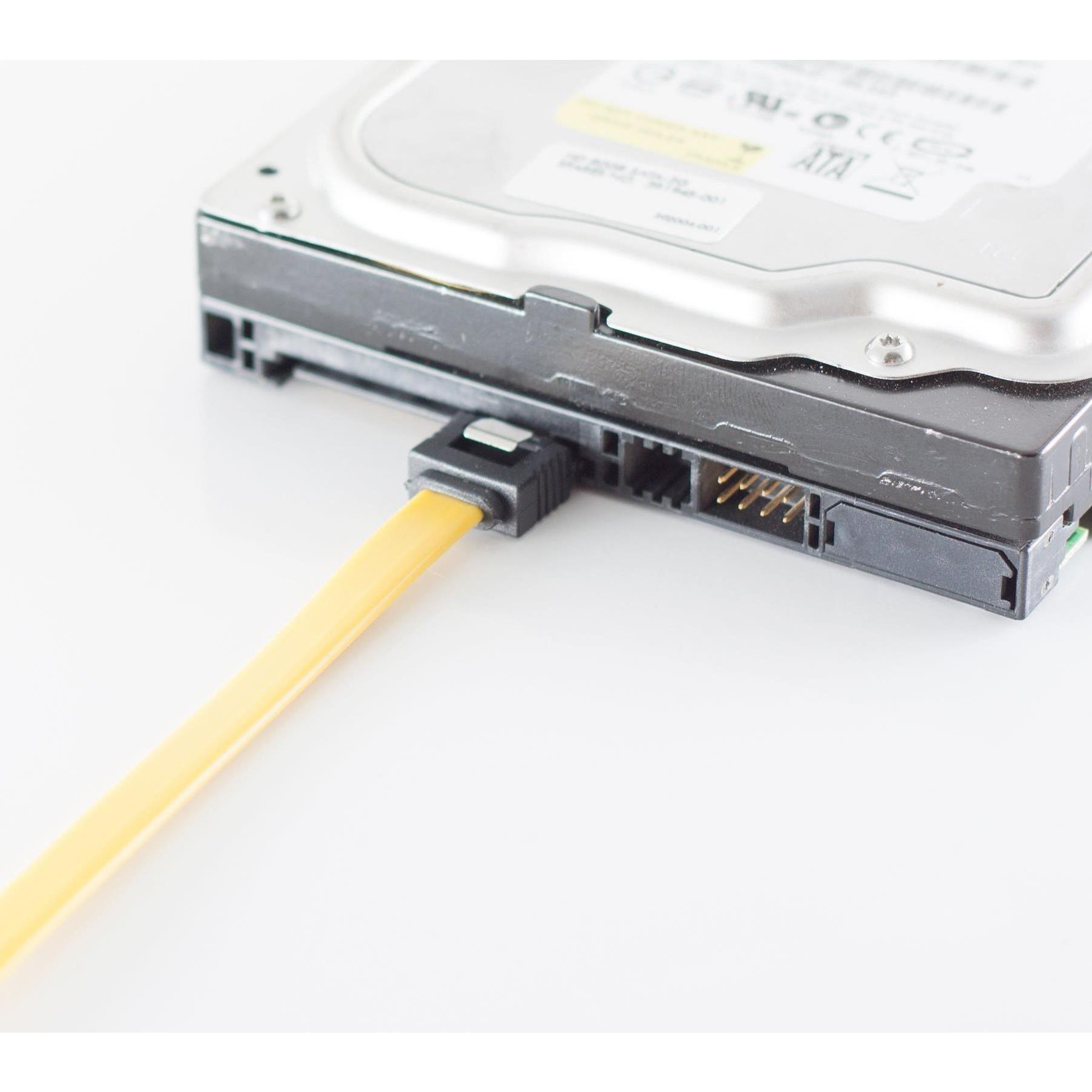 Thumbnail - Shiverpeaks -BASIC-S--SATA Anschlusskabel 6 Gb/s mit Metallclip (Arretierung), gelb 0,5, Interne Kabel (PC)