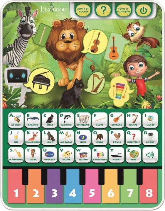 Actual product image Lexibook Learning tablet - educational tablet, talking alphabet, musical piano, discover animals and music FR (French)