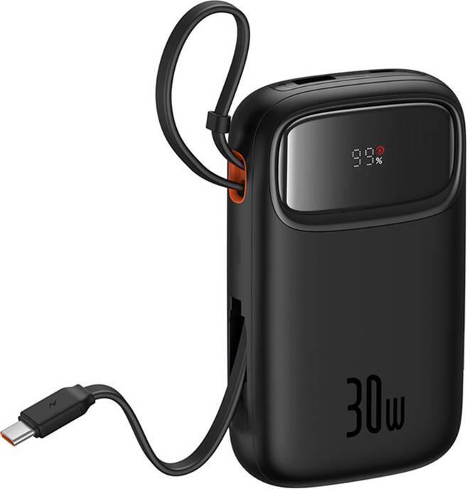Image du produit Baseus Banque d'alimentation QPow 2 10000mAh 30W 2xUSB-C (black) (10000 mAh, 30 W, 37 Wh)