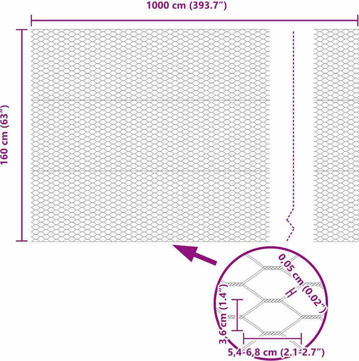 Produktbild vidaXL Hexagonzaun