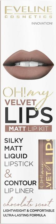 Actual product image Eveline Oh My Lips Liquid Matt Lipstick&Contour Lip Liner Matte And Contour 4.5Ml+1Pc. 11