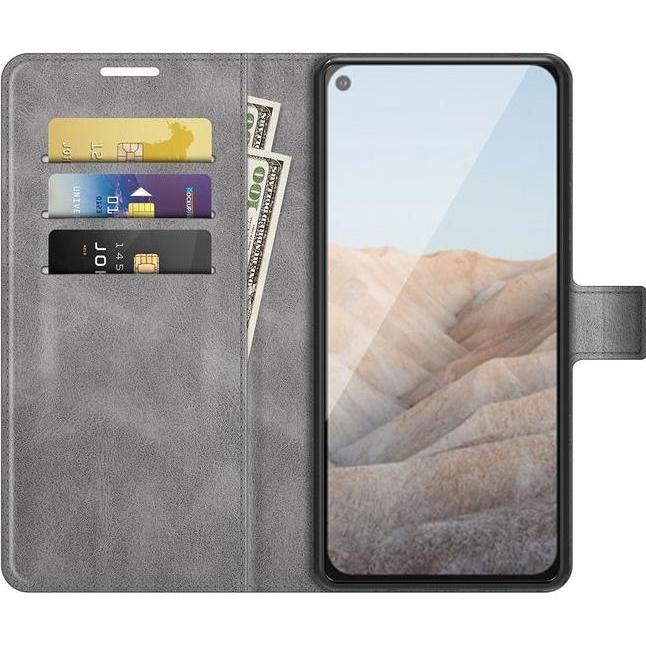 Thumbnail - MU Classic Classic II Leder Bookcover Series (Google Pixel 5a), Smartphone Hülle, Grau