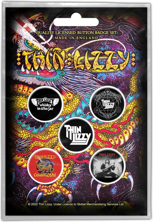 Immagine prodotto Universal Textiles Set di distintivi Chinatown da 5 pezzi in plastica e metallo