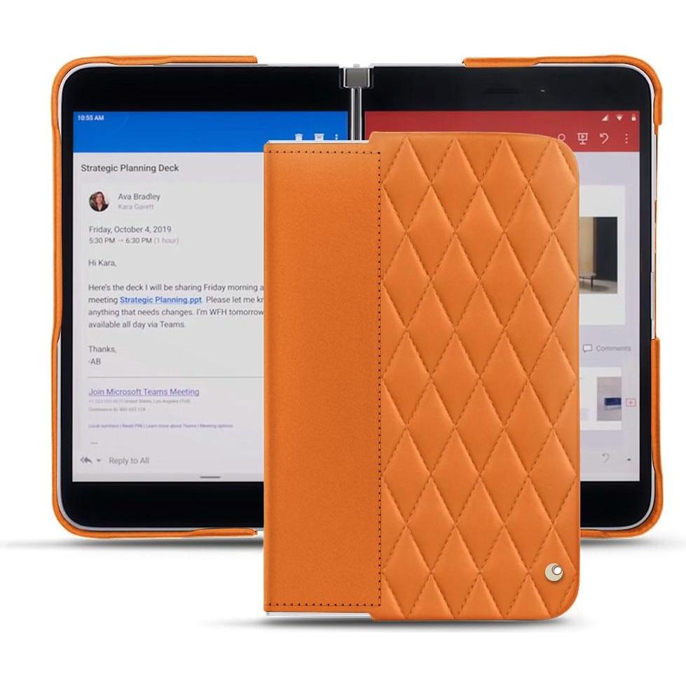 Thumbnail - Noreve Lederschutzhülle (Microsoft Surface Duo), Smartphone Hülle, Orange
